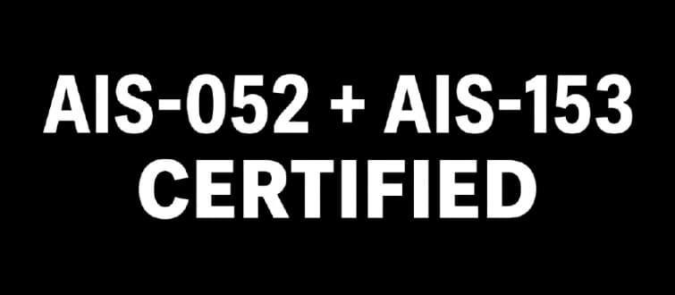AIS-052 and AIS-153 certified
